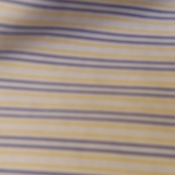 Brooks Brothers xl men's dress shirt blue yellow and white stripe - Picture 2 of 3